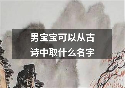 男宝宝可以从古诗中取什么名字