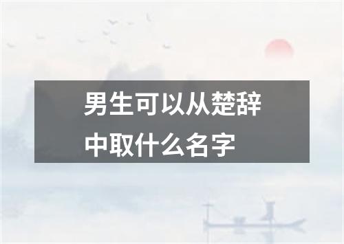 男生可以从楚辞中取什么名字