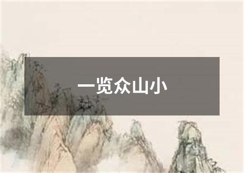 一览众山小