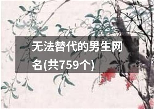 无法替代的男生网名(共759个)