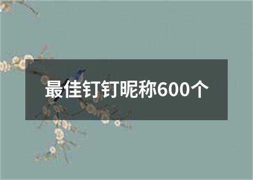 最佳钉钉昵称600个