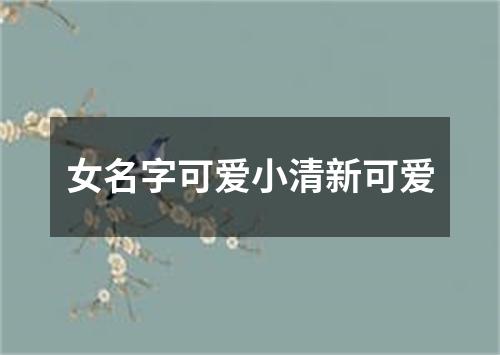 女名字可爱小清新可爱