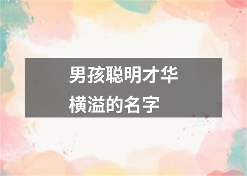 男孩聪明才华横溢的名字