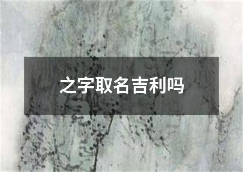 之字取名吉利吗