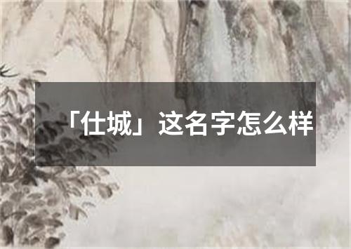 「仕城」这名字怎么样