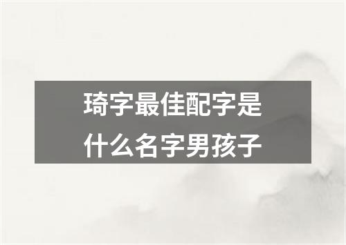 琦字最佳配字是什么名字男孩子