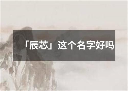 「辰芯」这个名字好吗