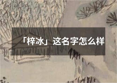 「梓冰」这名字怎么样