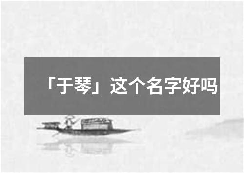 「于琴」这个名字好吗