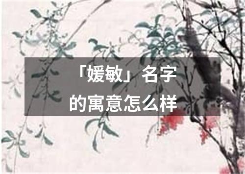 「媛敏」名字的寓意怎么样