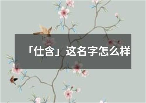 「仕含」这名字怎么样