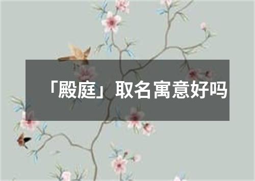 「殿庭」取名寓意好吗