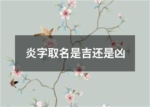 炎字取名是吉还是凶