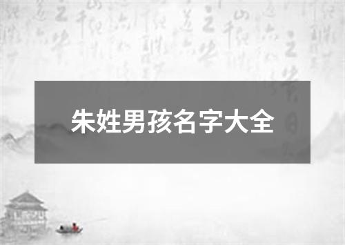 朱姓男孩名字大全