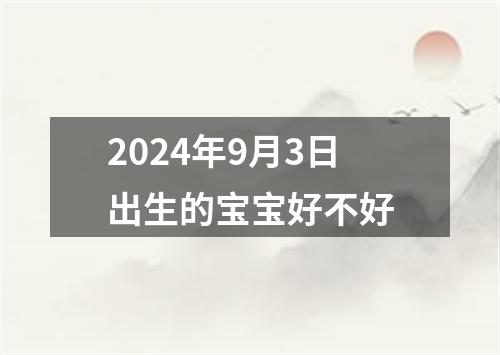 2024年9月3日出生的宝宝好不好