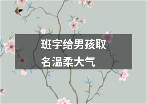 班字给男孩取名温柔大气