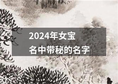 2024年女宝名中带秘的名字