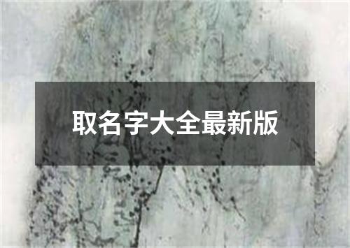 取名字大全最新版