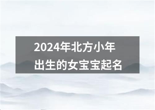 2024年北方小年出生的女宝宝起名