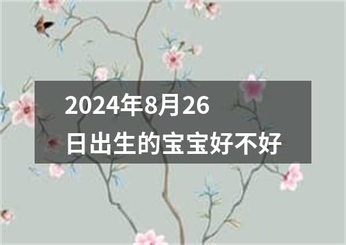 2024年8月26日出生的宝宝好不好