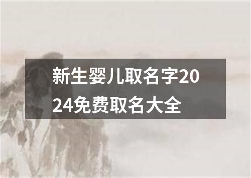 新生婴儿取名字2024免费取名大全