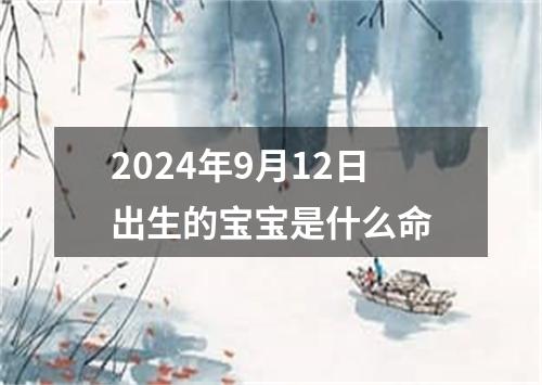 2024年9月12日出生的宝宝是什么命