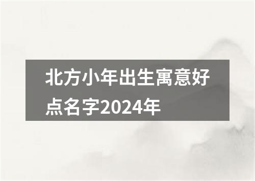 北方小年出生寓意好点名字2024年