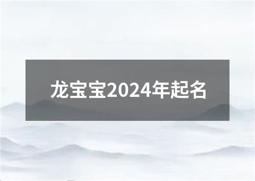 龙宝宝2024年起名