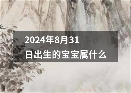 2024年8月31日出生的宝宝属什么