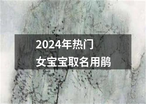 2024年热门女宝宝取名用鹃