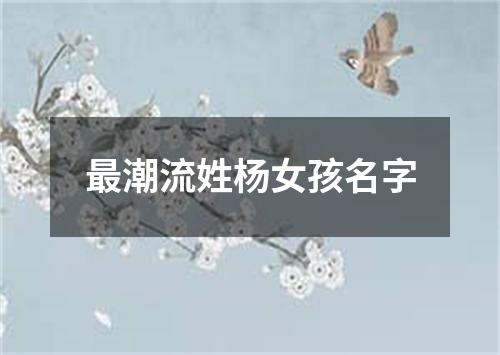 最潮流姓杨女孩名字