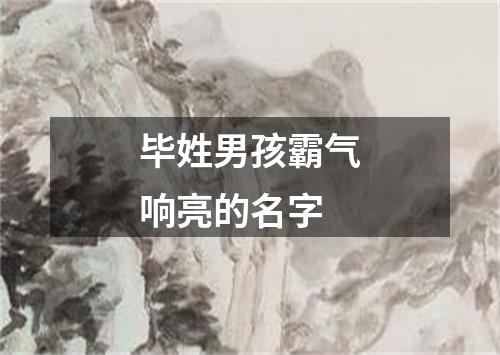 毕姓男孩霸气响亮的名字