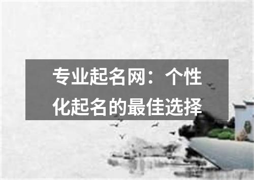 专业起名网：个性化起名的最佳选择