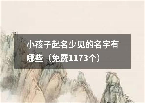 小孩子起名少见的名字有哪些（免费1173个）