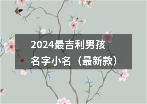 2024最吉利男孩名字小名（最新款）