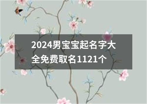 2024男宝宝起名字大全免费取名1121个