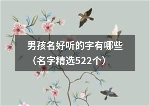 男孩名好听的字有哪些（名字精选522个）