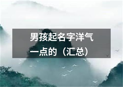 男孩起名字洋气一点的（汇总）