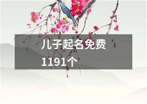 儿子起名免费1191个