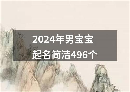 2024年男宝宝起名简洁496个