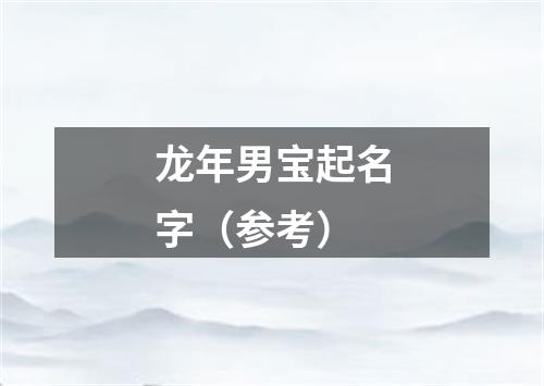 龙年男宝起名字（参考）