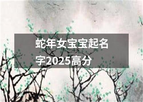 蛇年女宝宝起名字2025高分