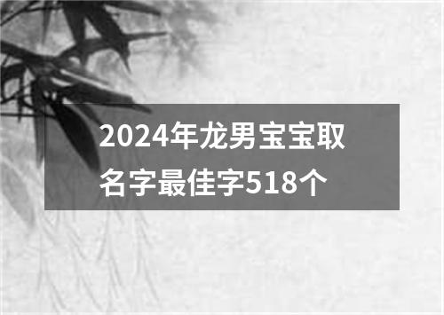 2024年龙男宝宝取名字最佳字518个