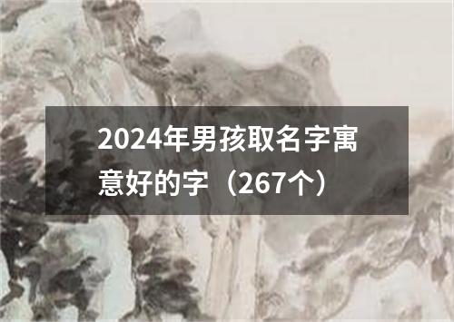 2024年男孩取名字寓意好的字（267个）