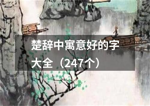 楚辞中寓意好的字大全（247个）