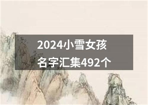 2024小雪女孩名字汇集492个