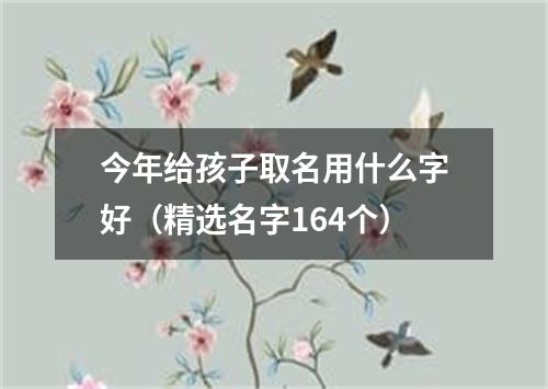 今年给孩子取名用什么字好（精选名字164个）