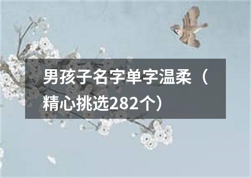 男孩子名字单字温柔（精心挑选282个）