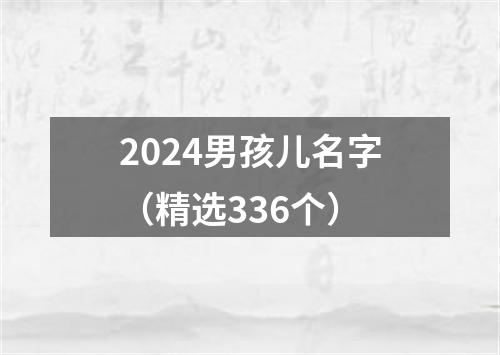 2024男孩儿名字（精选336个）