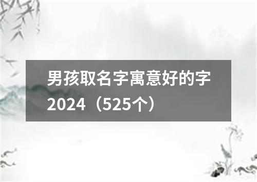 男孩取名字寓意好的字2024（525个）